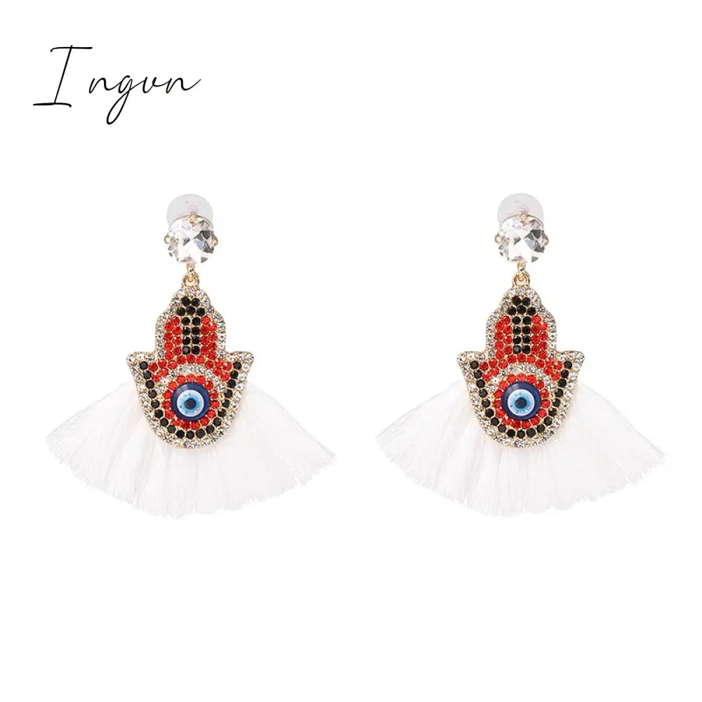 Ingvn - Bohemia Multicolored Tassel Earrings For Women Fashion Party Jewelry Fringe Dangle Earrings Statement Brincos 2023 Trend