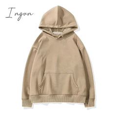 Ingvn - Women Unisex Couple Fleece 100% Cotton Suits 2 Pieces Sets Casual Tracksuit Hoodies Sweatshirt Pants Plus Size