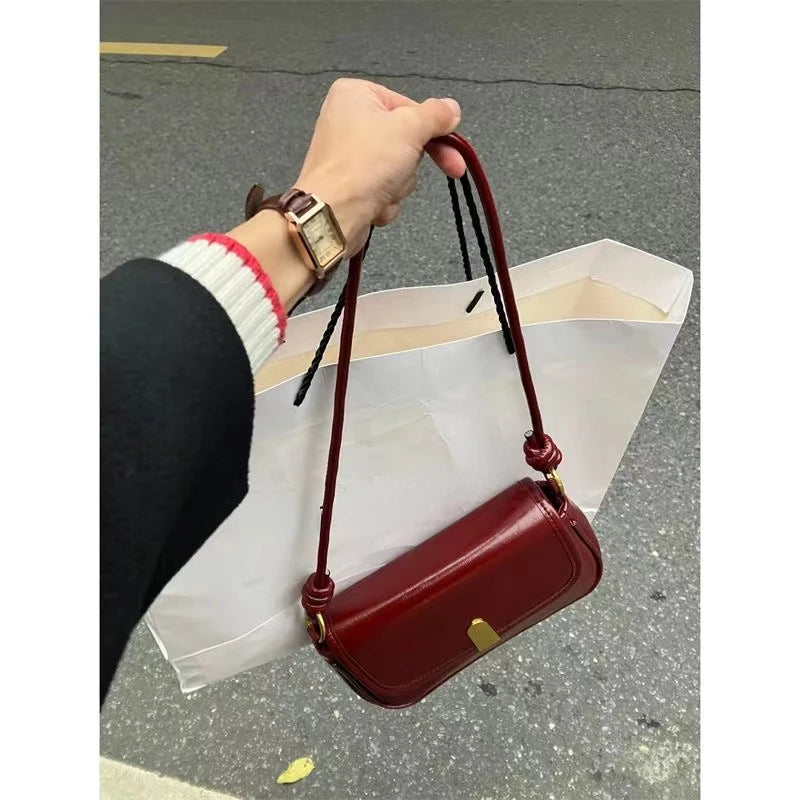 INGVN  All Match Ins Vintage Fashion Shoulder Bags Office Lady Korean Chic Simple Handbags Elegant Y2k Women Retro Casual  Underarm Bag