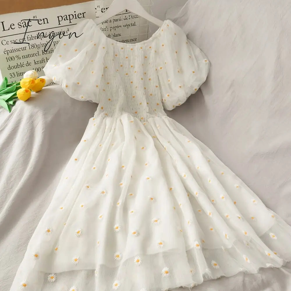 Ingvn - Women Dresses Summer Sexy V Neck Floral Print Boho Beach Dress Ruffle Short Sleeve A Line Mini Dress Wrap Sundress sexy dress