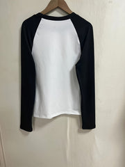 Womens Colorblock T-Shirt - Soft & Stylish Crew Neck Long Sleeve Top - Perfect for Spring to Fall Transitions