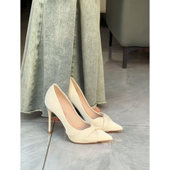 Fried Street High Appearance Value Professional Outer Wear Single Shoes Women's Internet Celebrity New Elegant Lightweight Small High Heels