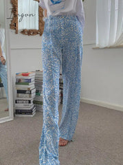 Ingvn - autumn new show cold dark white blue floral penal legs pants tattoo flower female