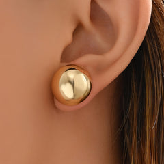 A Pair of Chic Minimalist Round Ball Earrings - Simple, Versatile, and Stylish Jewelry Decoration for Everyday Wear - Hypoallergenic, Nickel-Free, and Easy to Put On