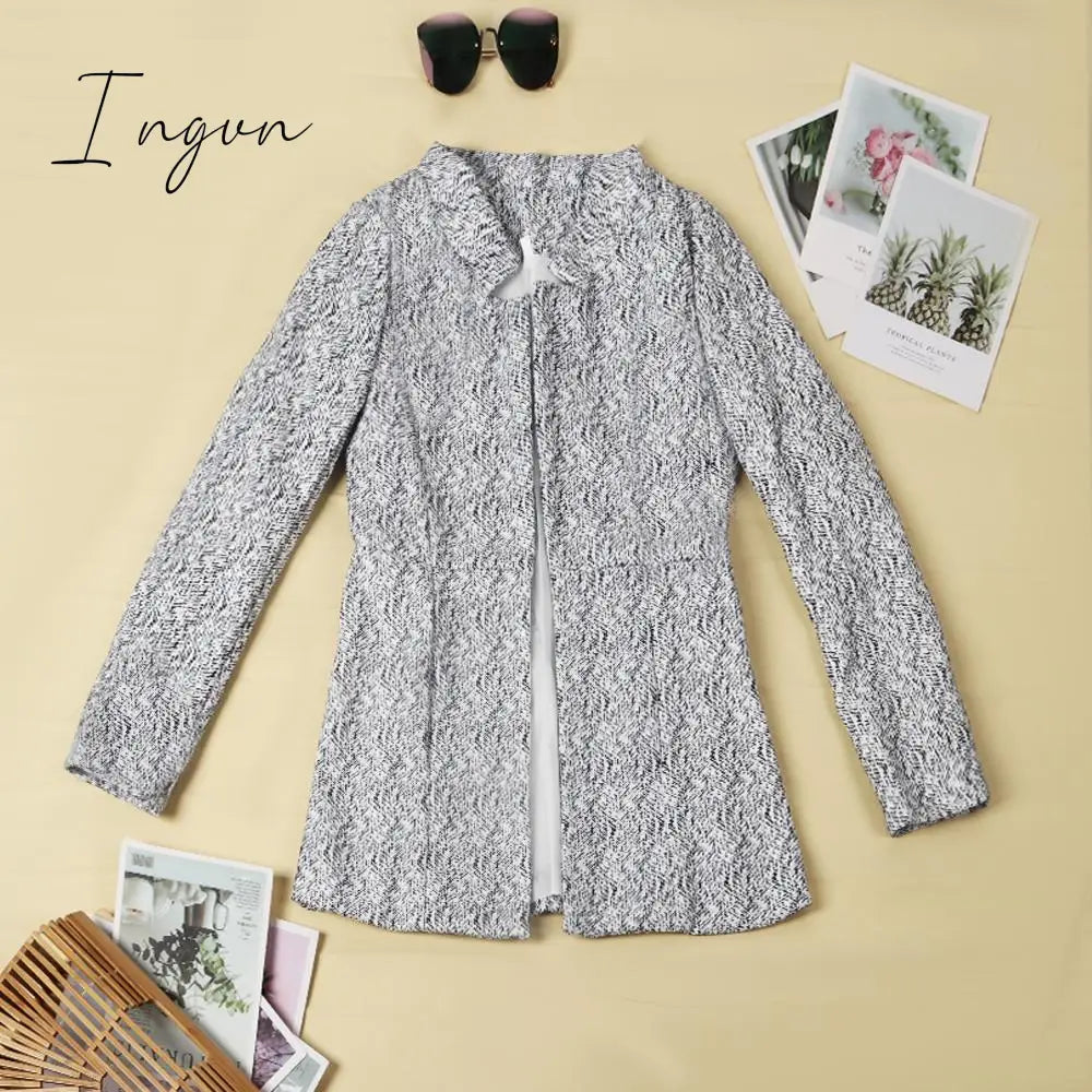 Ingvn -  Retro Pocketed Heather Grey Coat(3 Colors)