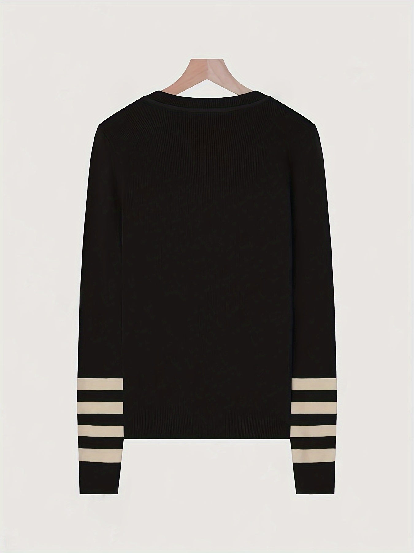 Stylish Color Block Crew Neck Sweater - Soft, Cozy, and Elegant Long Sleeve Winter Knitwear for Women - Perfect for Fall and Winter Fashion, Casual Daily Wear, and Outdoor Activities
