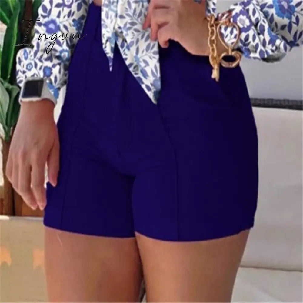 Ingvn - Women Long Sleeve Floral Printed Tie Knot Top Blouse Casual Spring Shirts Female