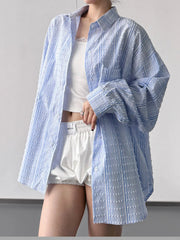 Striped Button Up Long Sleeve Shirt