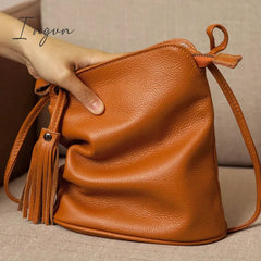 Ingvn - New Cross Body Cell Phone Purses Vintage Bag Women Small Shoulder Bag Genuine Leather Softness Mini Bag for Woman Messenger Bags