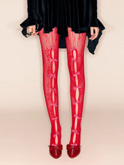 Ingvn  Sexy Leggings  Woman Clothes High Waist Hollow Out Bowknot Slim Pants Streetwear Night Club Outfit Female Skinny Tights