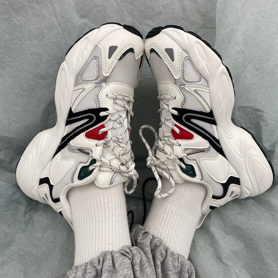 Plus Size 41 42 43 Stylish Black White Women Sneakers Breathable Women's Running Shoes Comfortable Sports Chunky Shoes Men