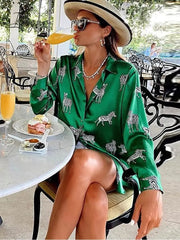 Ingvn - women satin blouse long sleeve zebra print shirts vintage office ladies tops femme chandails fashion blusa de mujer Chandails