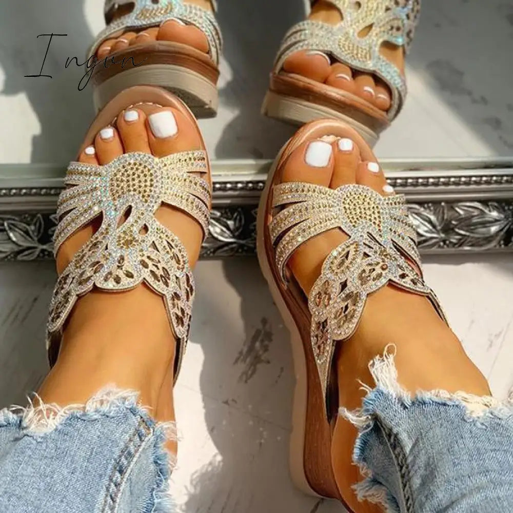 Ingvn - Platform Wedge Casual Sandals