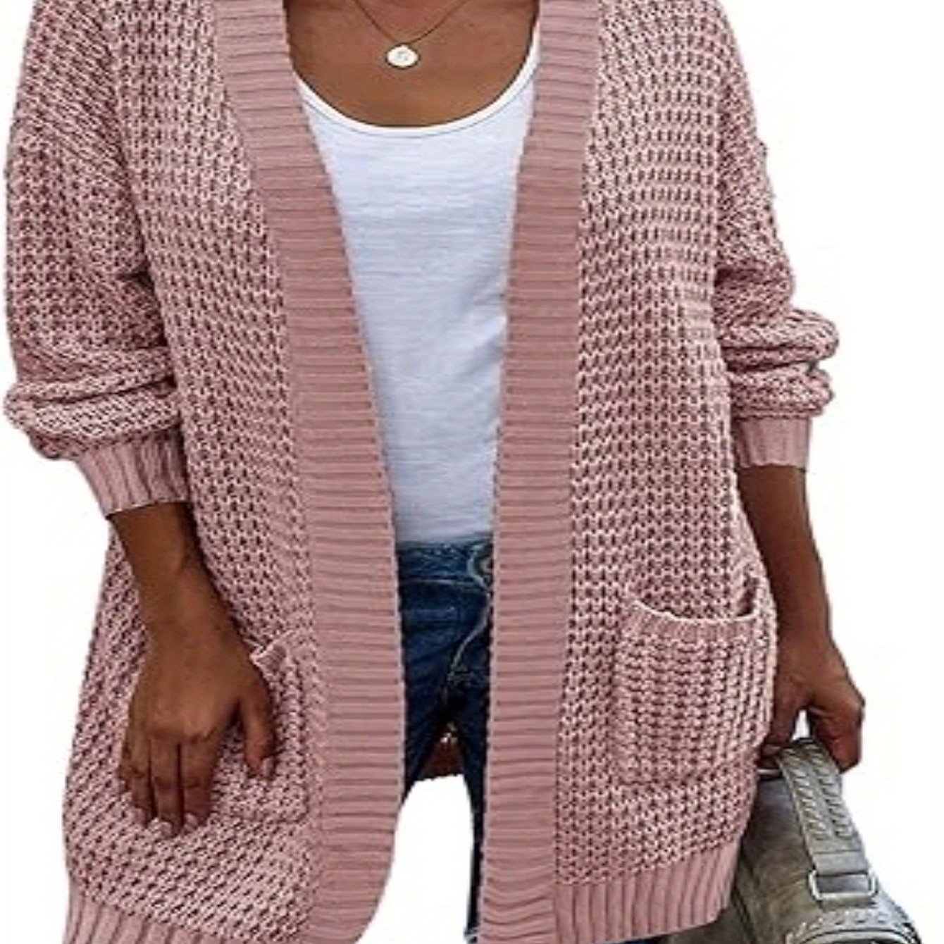 New Season Women's Oversized Lantern Sleeve Open Front Chunky Knit Fall Sweater Cardigan with Cozy Outwear Design
