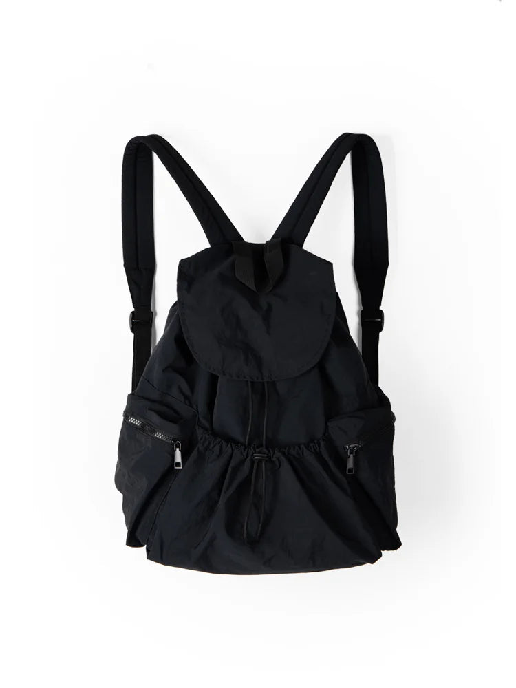 INGVN  New Backpack Fashion Casual Nylon Cloth Shoulder Bags For Women Light Large Capacity School Bag Designer Luxury Solid Color