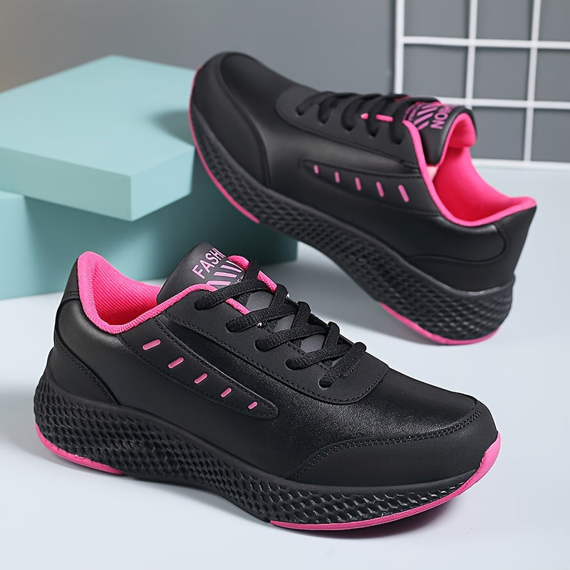 Fashion Lightweight Non-slip Low Top Sneakers, Comfortable Solid Color Running Shoes, Women's Footwear