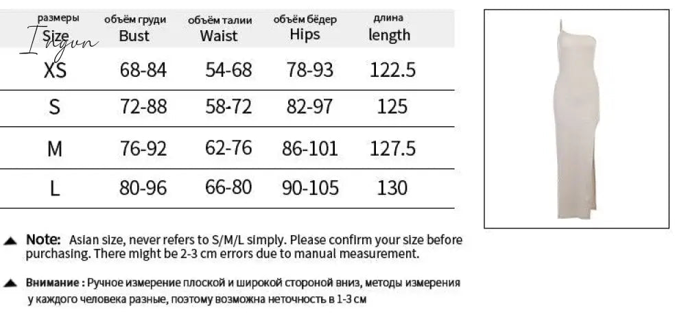 Ingvn - Summer Outfits Side Split Dress Women Sexy Sleeveless Solid Knitted Ankle-Length Party Dress Slim Elastics Off Shoulder Dress Cotton
