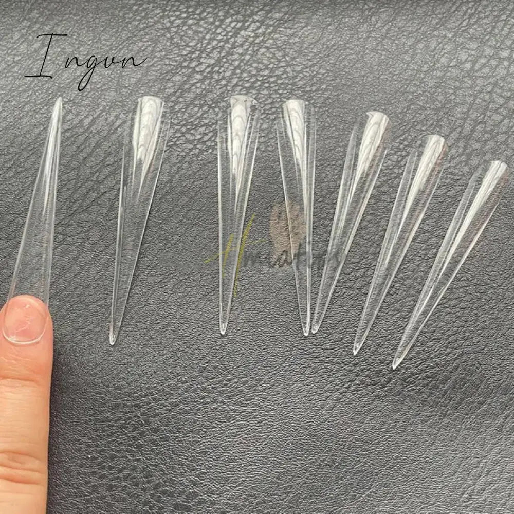 5Xl Extreme Long Stiletto Nails Full Cover Nails Artificial Acrylic False Nail Tips Press on Manicure Tool Accessories