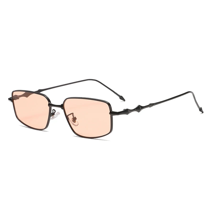 INGVN  Rectangle Sunglasses Women Retro Metal Square Men Glasses Luxury Design Eyewear Frames Gold Silver Dark Shades Travel Sun Glass