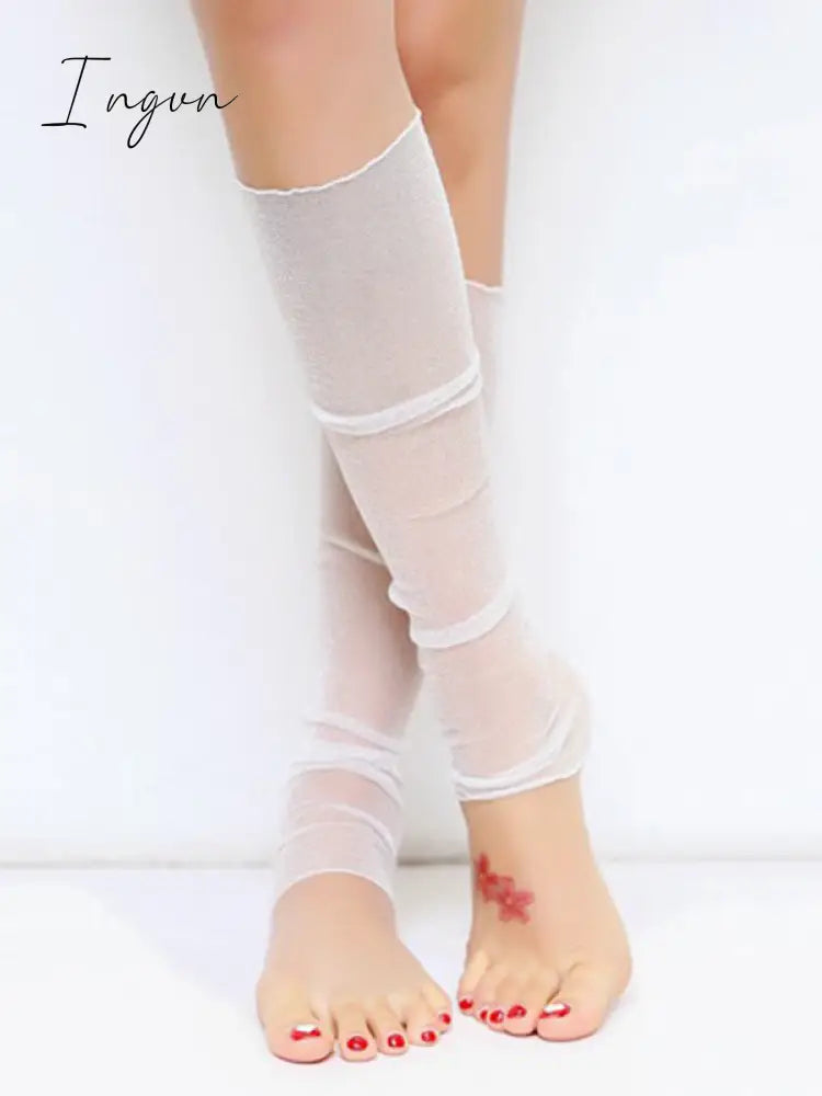 Ingvn - Sun Protection Mesh Solid Color Sleevelet