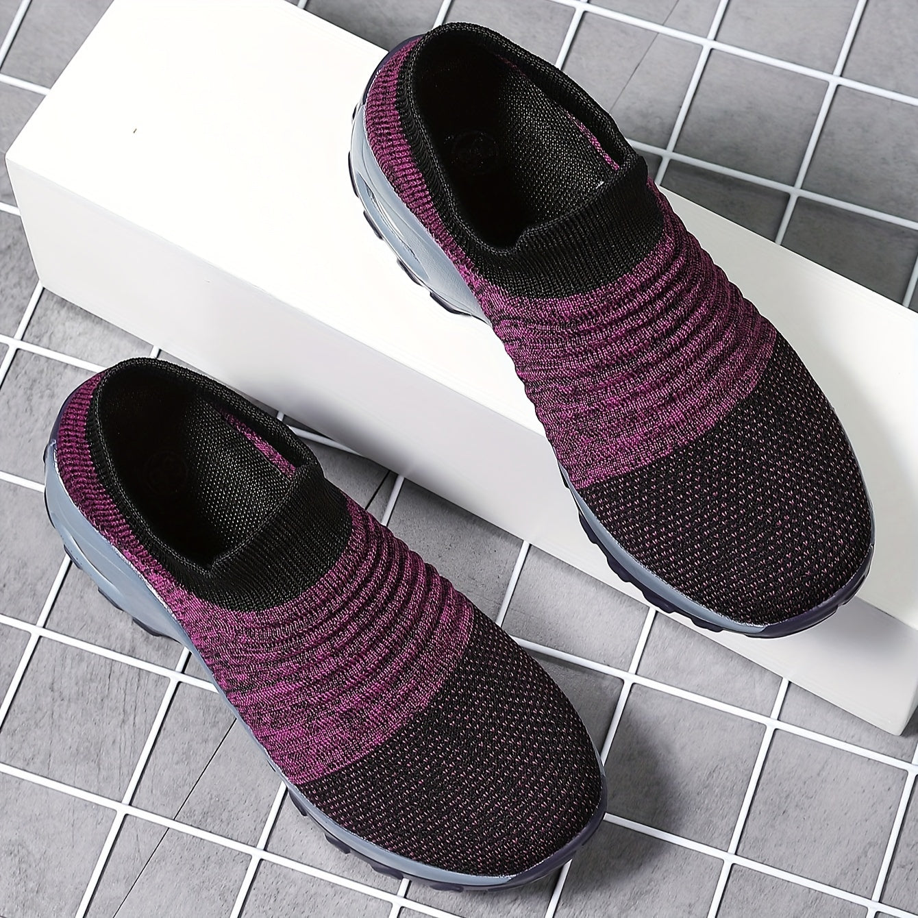 Lightweight, Air Cushion Mesh Sneakers - Stylish & Comfy Slip-on, Perfect for All Seasons & Walking