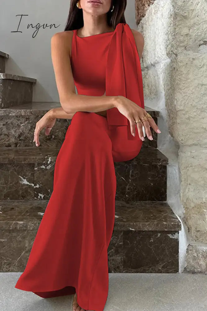 Celebrities Elegant Solid Frenulum Oblique Collar One Step Skirt Dresses(5 Colors) Dresses/Maxi