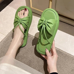 Flat Slides Shoes Summer Rubber Open Toe Home House Green Women's Slippers and Ladies Sandals White I Comfortable Elegan 39