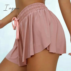 Ingvn - Women's Shorts Quick Drying Slim Fit High Waist Shorts High Elasticity Breathable Workout Fitness Spodenki Damskie
