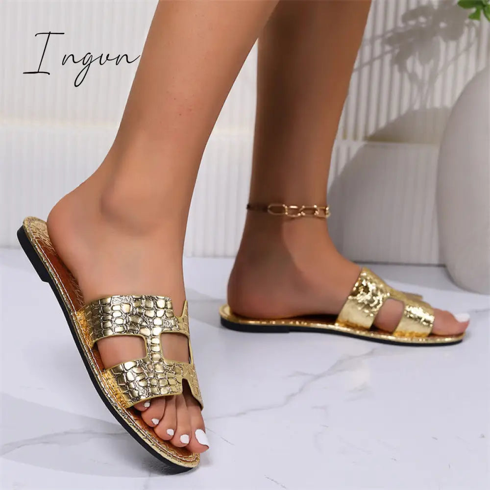 Ingvn - Casual Patchwork Solid Color Round Comfortable Shoes