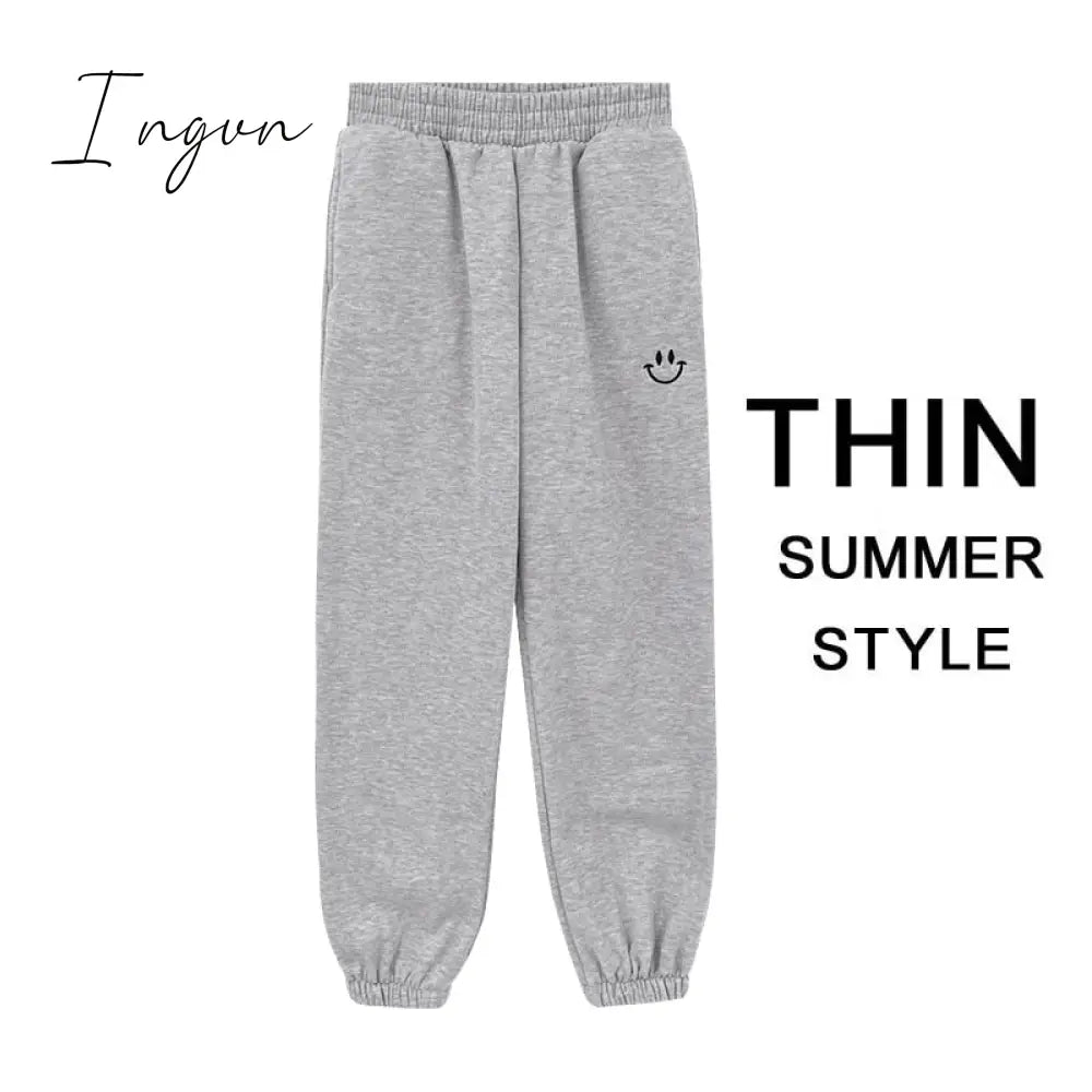 Ingvn - Smiley Face Embroidery Sweatpants