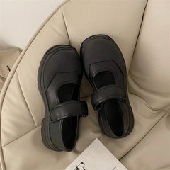 New French Style Women Espadrilles Casual Platform Zapatillas Mujer Black Daily Girls Mary Fashion Vintage Loafers Shoes