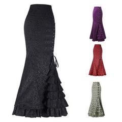 Autumn and Winter New Women's Sexy Hot Girl Hip Skirt Slim-fit Dark Punk Fishtail Skirt
