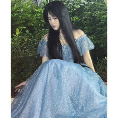 Sky Blue Prom Dresses Beaded long Sexy Evening Dresses New Design Party gown Sequines Evening Vestidos
