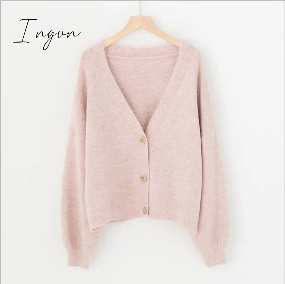 Ingvn - Women Cardigans Sweater Tops Cashmere Casual Sweater Jacket Chic Tops Woman's Sweater Cardigans jersey knit Jumpers
