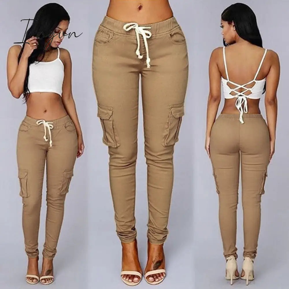 Ingvn - Elastic Sexy Skinny Pencil Jeans For Women Leggings Jeans Woman High Waist Jeans Women's Thin-Section Denim Pants