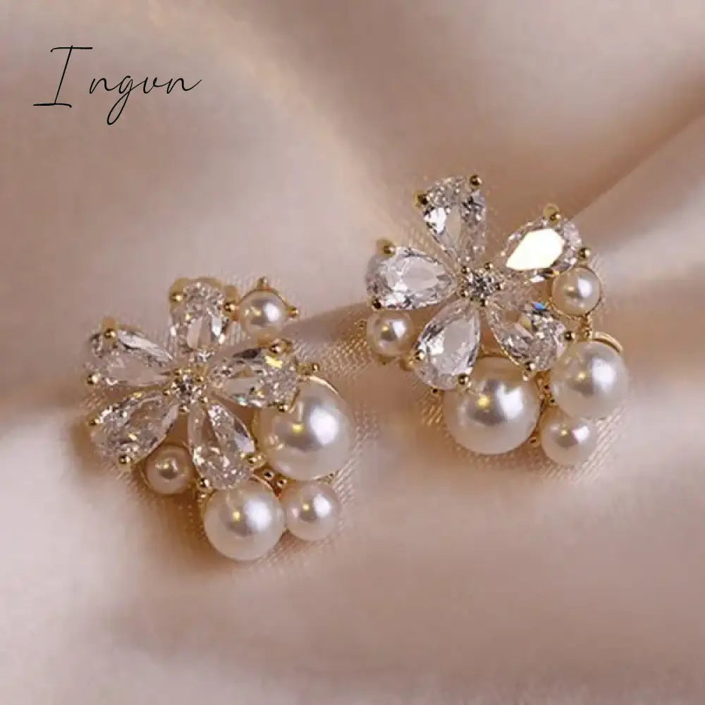 Hot Sale Exquisite Luxury Zircon Stud Earrings For Women AAA Zircon Shiny Rhinestone Geometrical Earring Party Wedding Jewelry