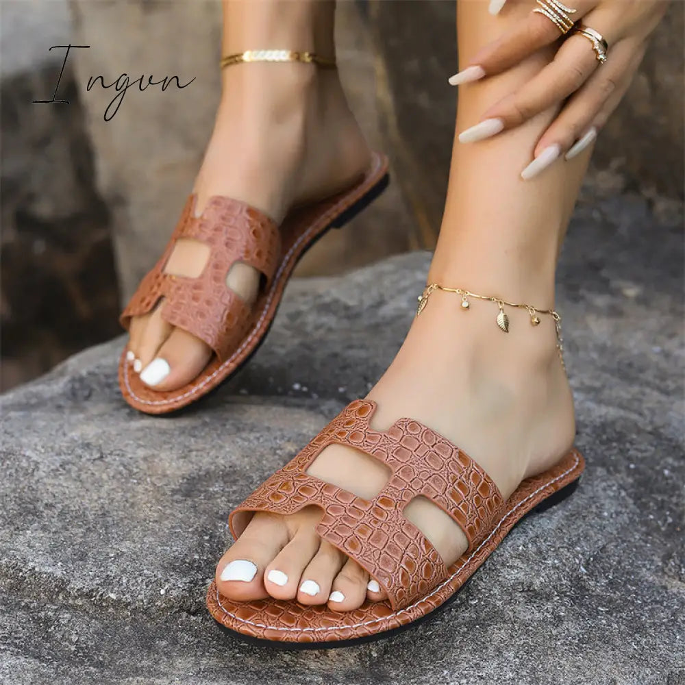 Ingvn - Casual Patchwork Solid Color Round Comfortable Shoes
