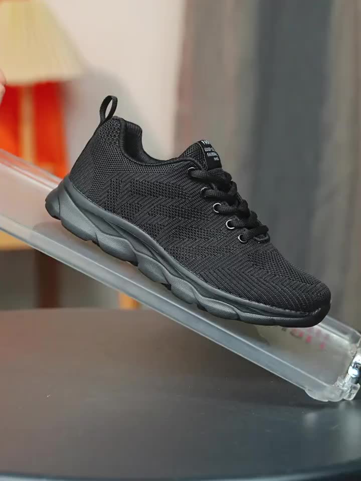 Women'S Solid Color Casual Sneakers, Breathable Athletic Shoes with Thick Sole, Low Top Lace-Up Walking Shoes, Fabric Upper, EVA Sole, Fabric Lining, All-Season Fashion Footwear