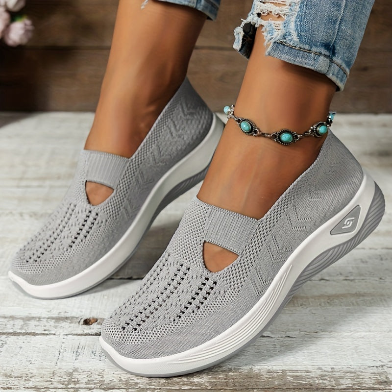 Comfortable Vintage Style Mesh Slip-On Sneakers - Breathable, Lightweight, and Hand Washable Casual Walking Shoes with Rubber Sole, Fabric Insole, and No Embellishment for All-Season Wear - Easy to Clean and Maintain from Tai