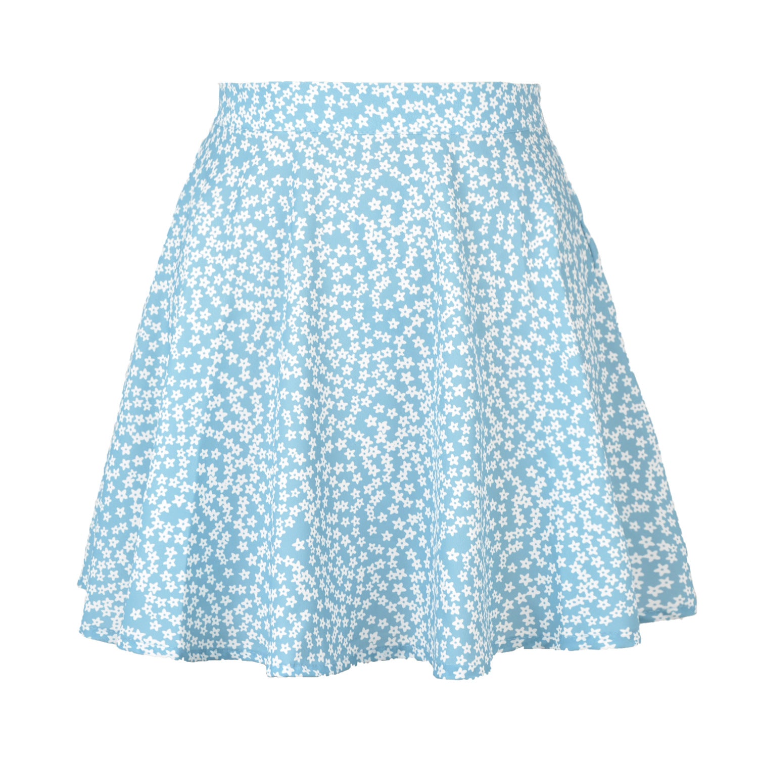 Women's European and American Floral Skirt High Waist Umbrella Skirt Invisible Zipper Chiffon Printed Skirt for Women