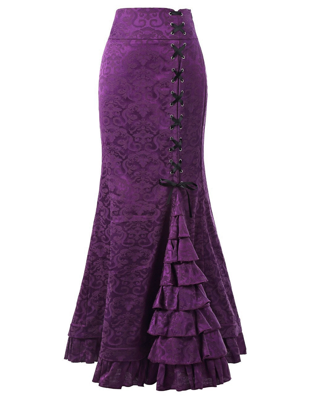 Autumn and Winter New Women's Sexy Hot Girl Hip Skirt Slim-fit Dark Punk Fishtail Skirt