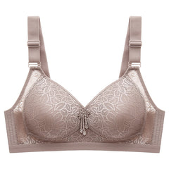 Plus Size Ladies Bra Thin No Steel Ring Comfortable Breathable Bra Adjustable Underwear Push Up Sexy Women Lingerie Bra BC Cup