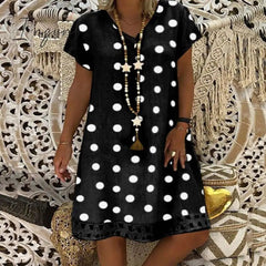 Ingvn - new plus size s-5xl dress cotton linen women dresses casual loose lady linen dress summer women linen clothes