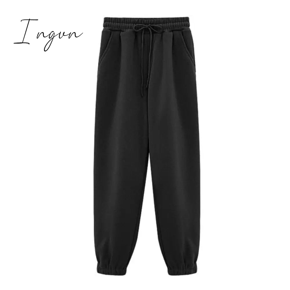 Ingvn - toppies Womens Tracksuits Hooded Sweatshirts Autumn Winter Fleece Oversize Hoodies Solid Pullovers Jackets Unisex Couple