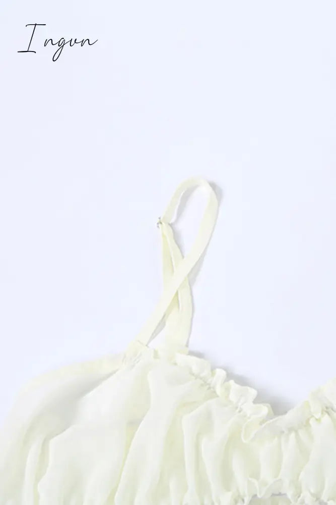 Sexy Solid Backless Fold Sleeveless Two Pieces