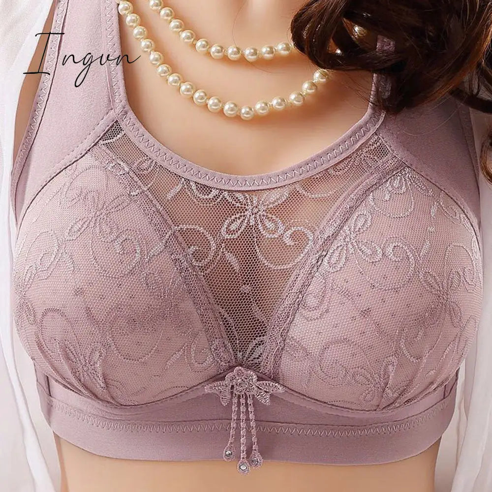 Ingvn - New No Rims Women Bras Seamless Lace Tube Top Anti-glare Breathable Comfort Large Cup Plus Size Women's Wireless Underwear