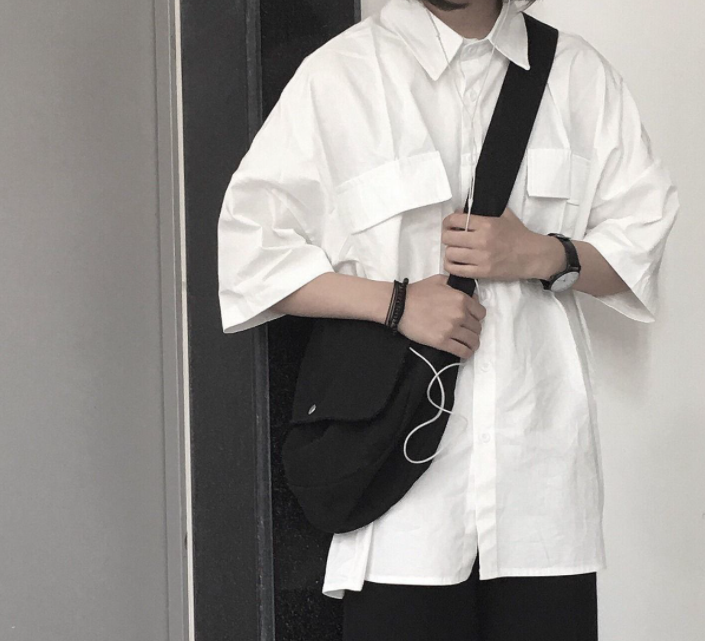 Short Sleeve Shirt Women White Turn Down Collar Basic Casual Teen Gril Student Oversize Shirt Women Loose Blouse