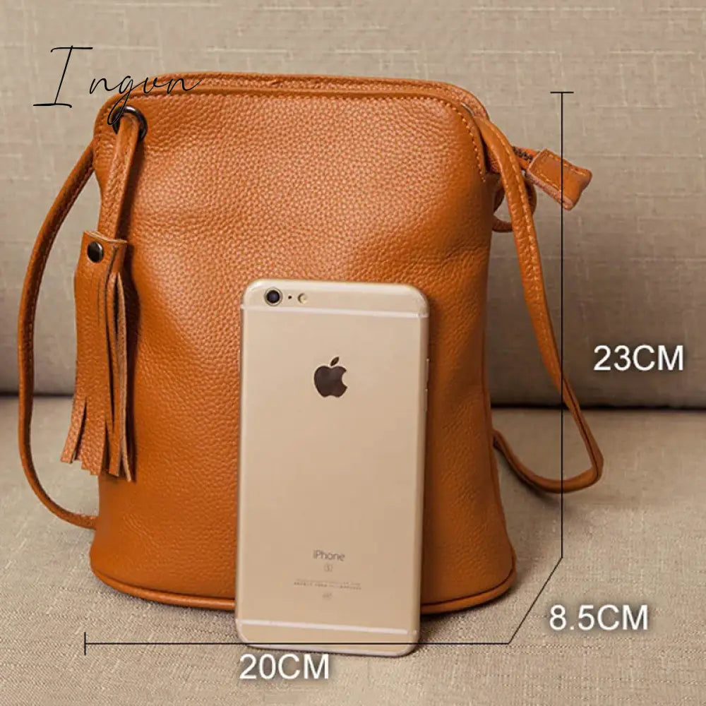 Ingvn - New Cross Body Cell Phone Purses Vintage Bag Women Small Shoulder Bag Genuine Leather Softness Mini Bag for Woman Messenger Bags
