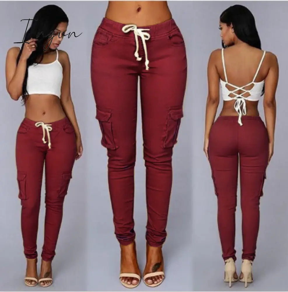 Ingvn - Elastic Sexy Skinny Pencil Jeans For Women Leggings Jeans Woman High Waist Jeans Women's Thin-Section Denim Pants
