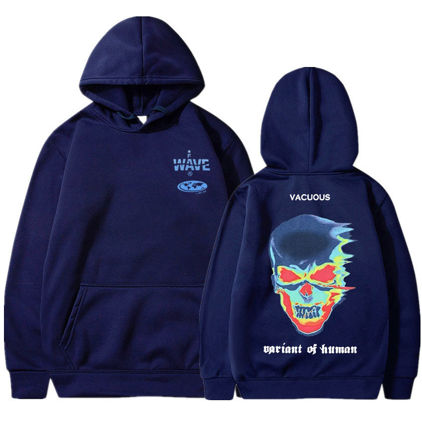 Voguable Hot Sale Fashion Creativity Design Skeleton Graphic Print Hoodie Men Women Fleece Cotton Hoodies Man Hip Hop Style Sweatshirt